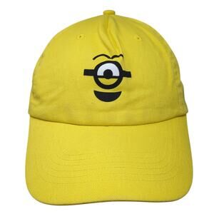 Minions Strapback Hat Yellow One Size Adjustable Vent Holes Outdoor